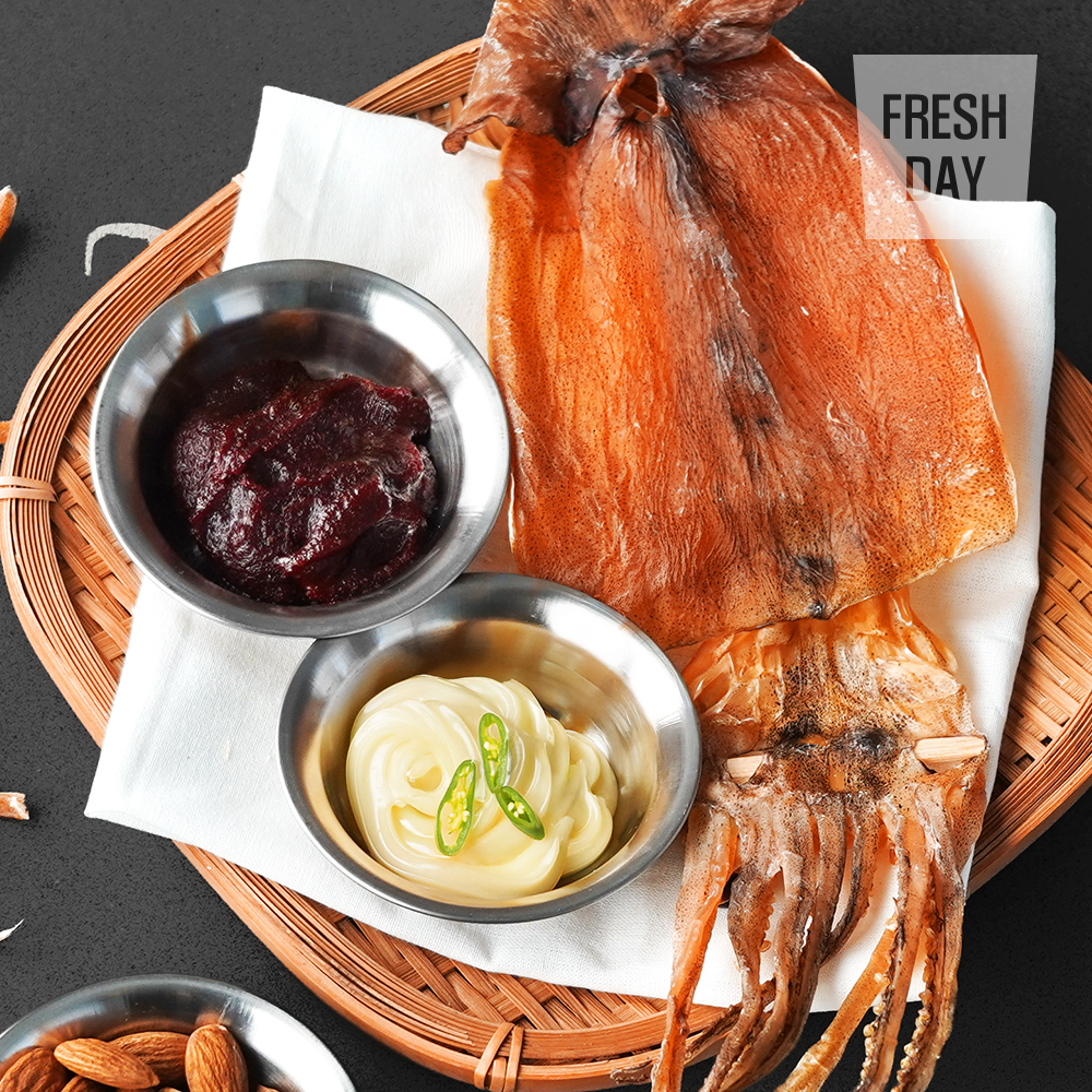 진한 풍미 동해안 초콜릿빛 마른오징어 국내산 건오징어