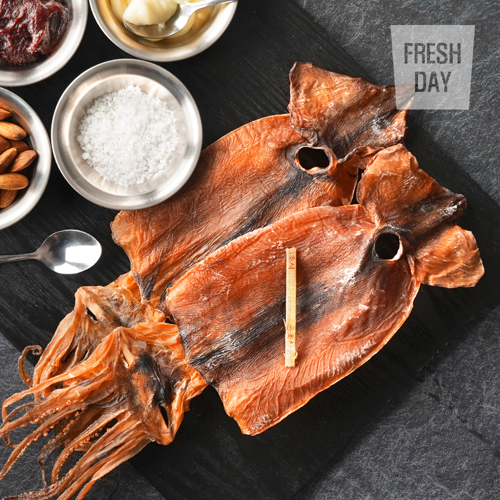 진한 풍미 동해안 초콜릿빛 마른오징어 국내산 건오징어