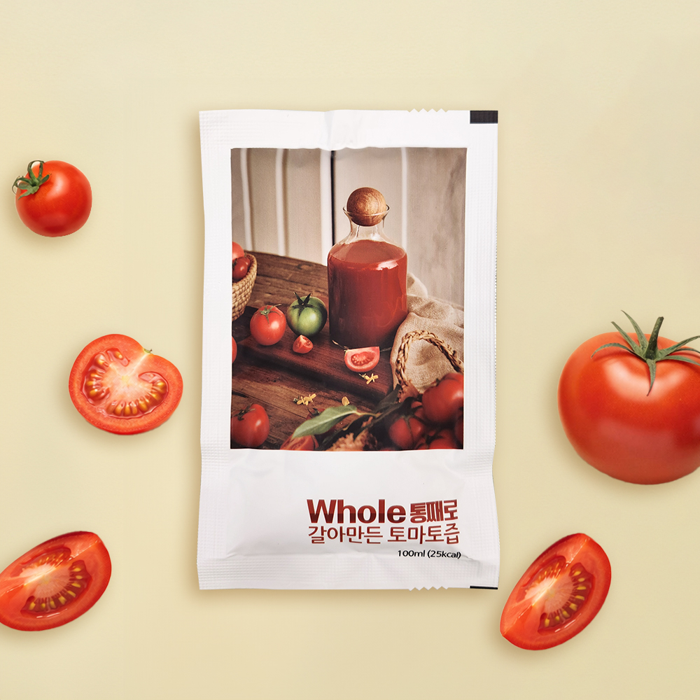 통째로 갈아만든 토마토즙 100ml 30포(일반파우치)