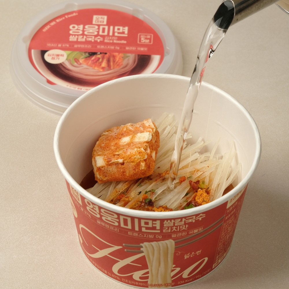 [오직미]영웅미면 쌀칼국수 12개입 1박스(멸치맛/김치맛)