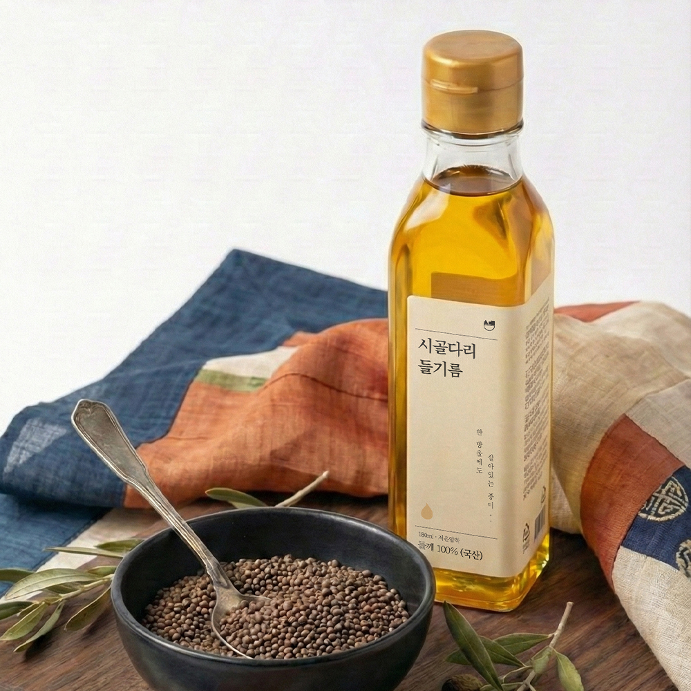 시골다리 국산 참기름 저온압착 생들기름 냉압착 120ml 2병 선물세트 답례품