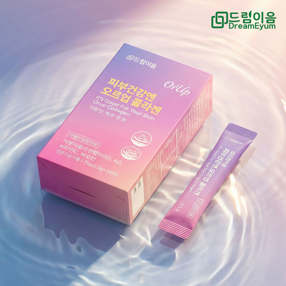 드림이음 피부건강엔 오르업 콜라겐 30포 개별인정형 원료 저분자 콜라겐 펩타이드 비타민c 비오틴