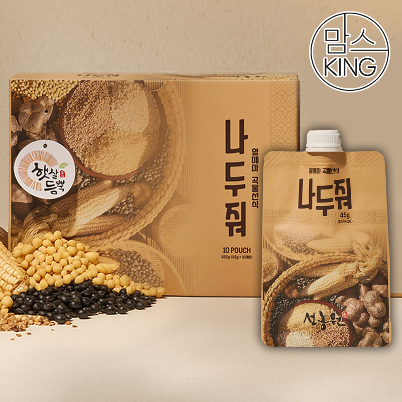 [맘스킹] 선농원 열매마 곡물선식 나두줘 파우치선식 45g
