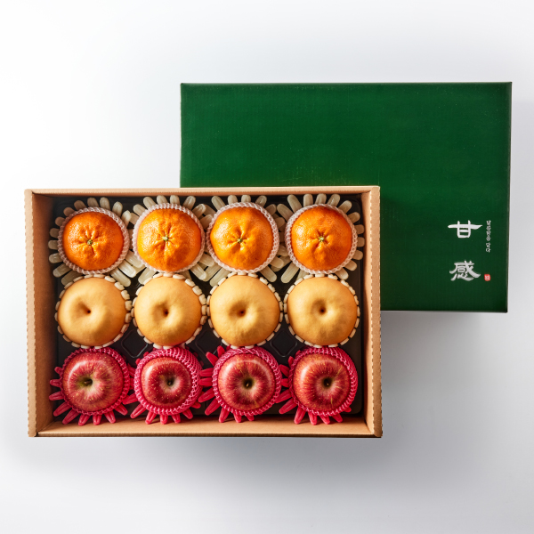 [설선물 마음전송] VIP 레드향혼합과일세트(5.2kg내외/사과4입+배4입+레드향4입)