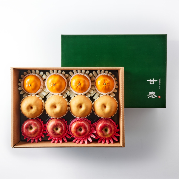 [설선물 마음전송]VIP 천혜향혼합과일세트(5kg내외/사과4입+배4입+천혜향4입)