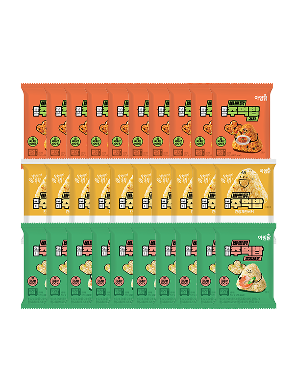 바쁘닭 현미/찹쌀 주먹밥 3종 (100g×30팩)