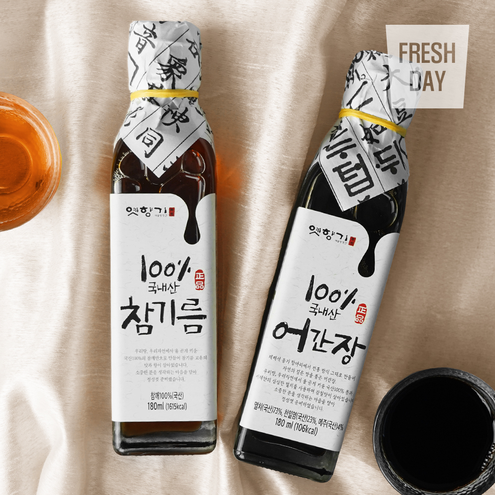 국내산 옛향기 수제 2종 선물세트 (참기름 어간장)