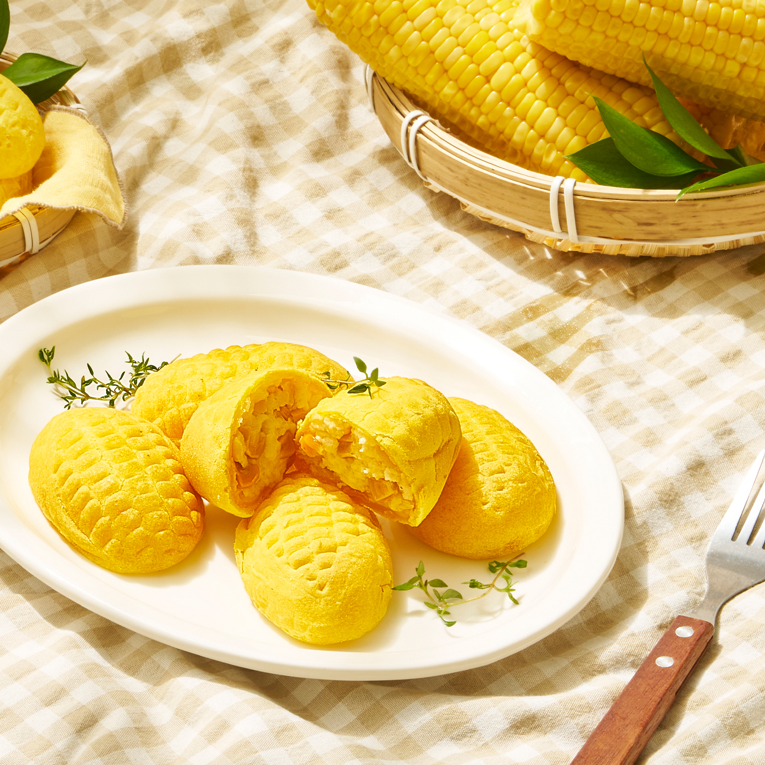 알앤알 쫀득 구황작물빵 생지 5종 2봉 구성(감자 고구마 옥수수 통밤 땅콩)