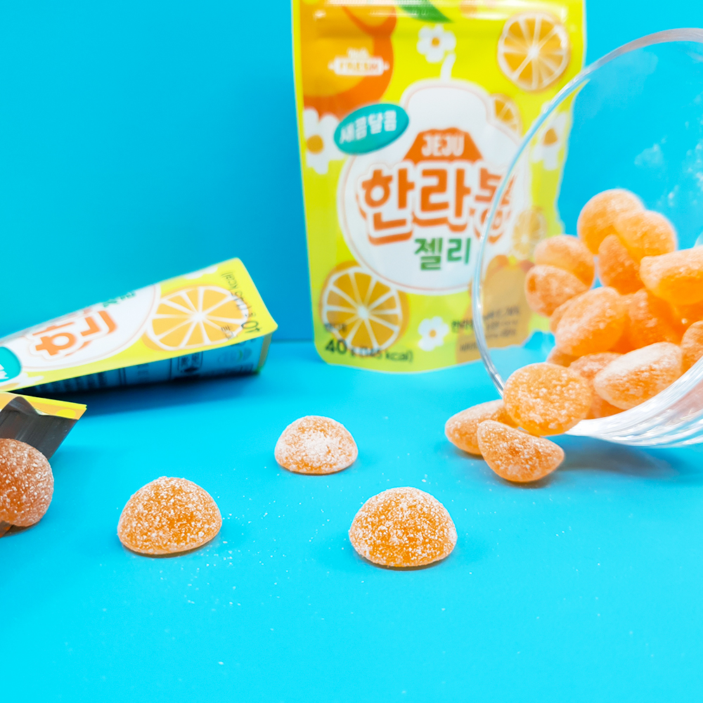 새콤달콤 제주 한라봉 젤리 파우치 40g 1개, 4개 택 1