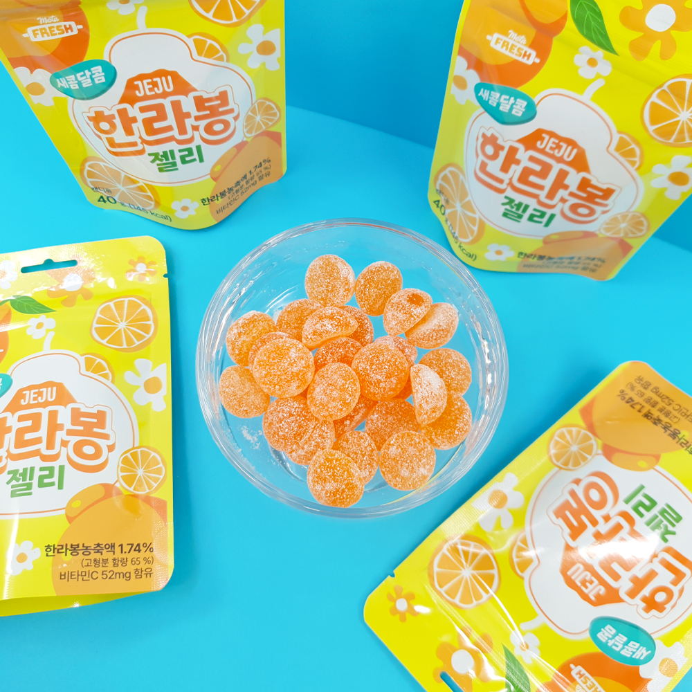 새콤달콤 제주 한라봉 젤리 파우치 40g 1개, 4개 택 1 대표이미지 섬네일