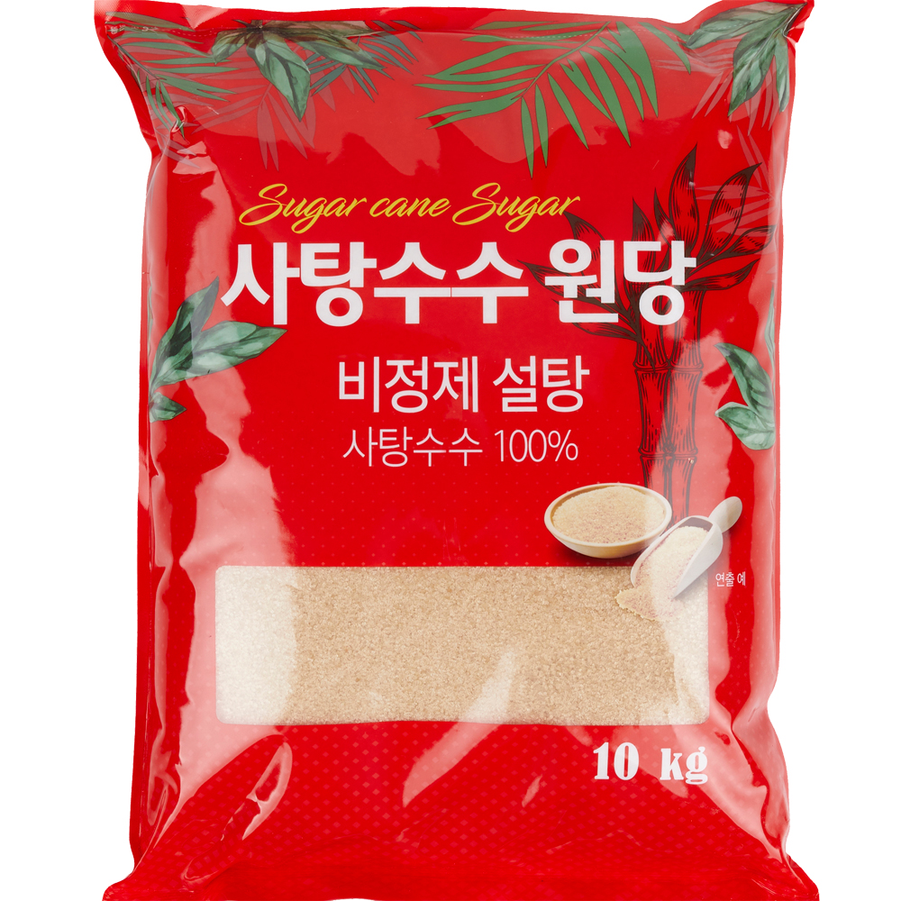 달곰 사탕수수 비정제 원당 설탕 10kg
