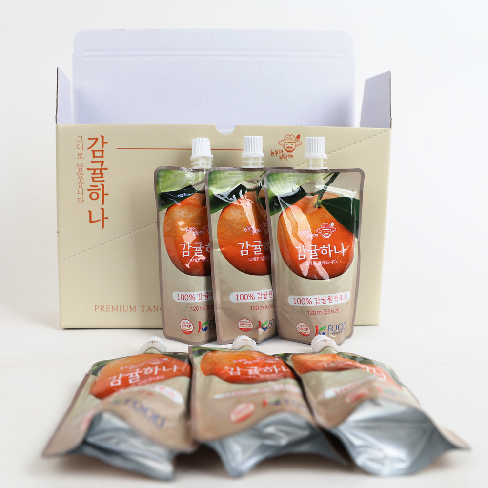 순수 리얼 감귤주스 감귤하나 120ml x 10팩
