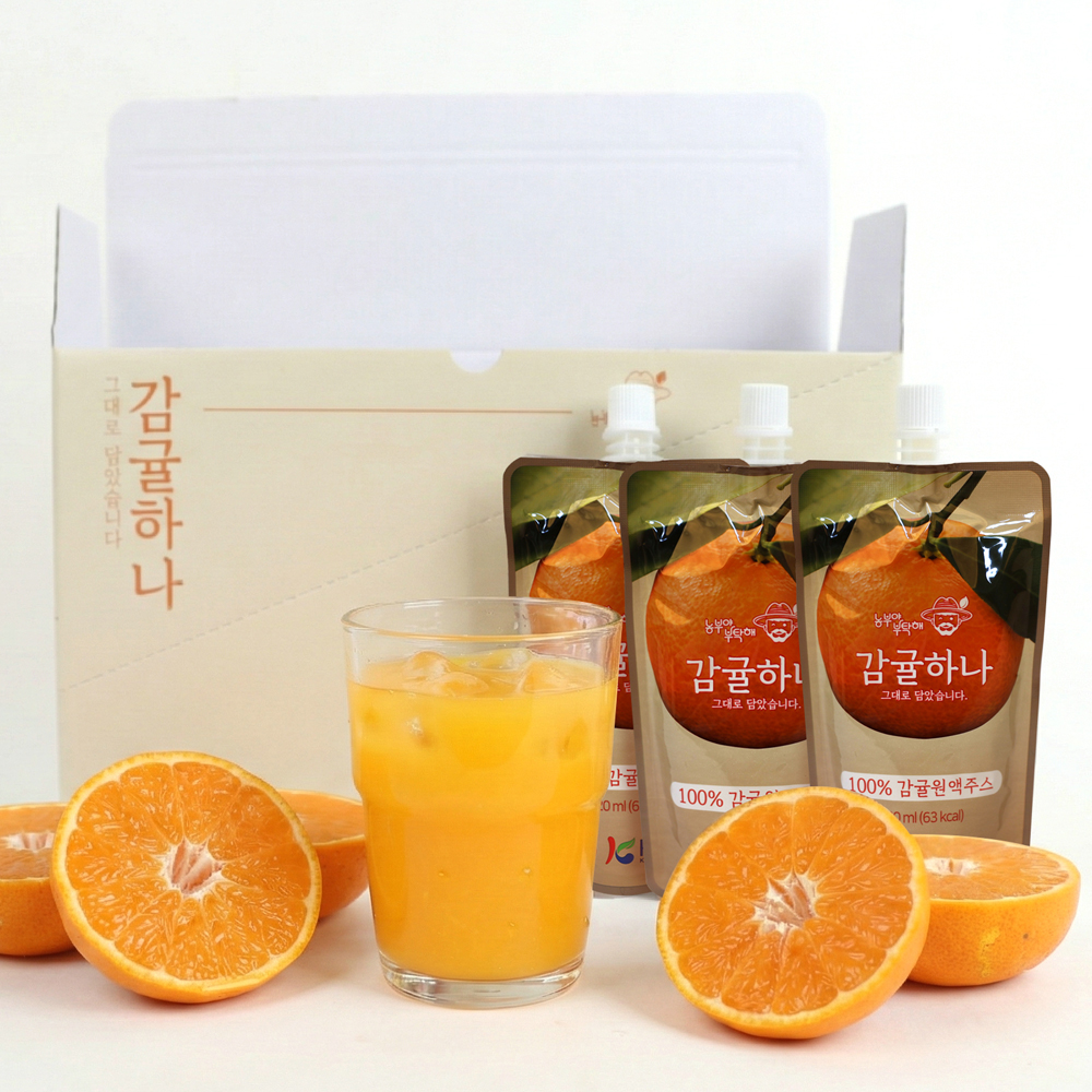 순수 리얼 감귤주스 감귤하나 120ml x 10팩 대표이미지 섬네일