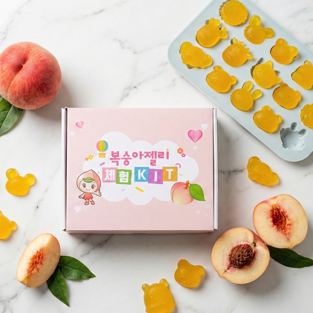 동물 캐릭터로 만드는 수제 복숭아 젤리 체험키트 1세트 대표이미지 섬네일
