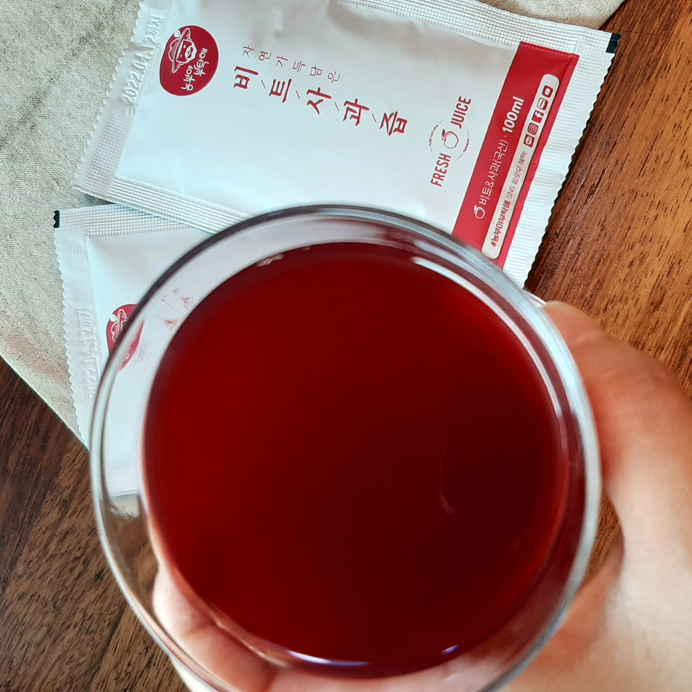 비트와 사과의 조화로운 맛 비트사과즙 100ml x 30포