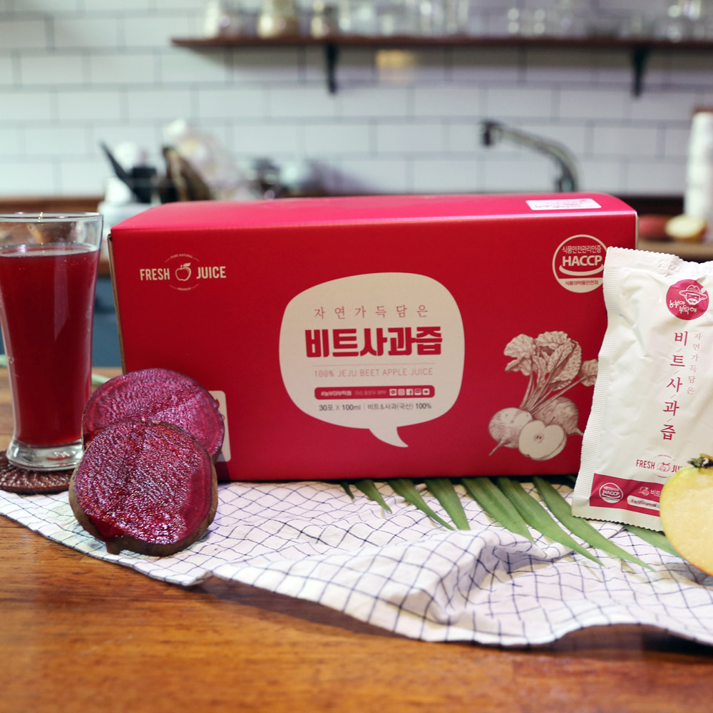 비트와 사과의 조화로운 맛 비트사과즙 100ml x 30포
