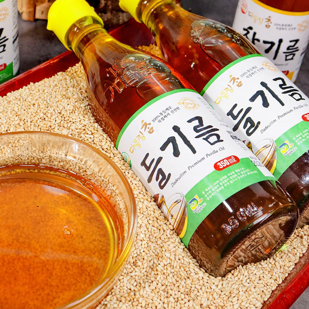 100% 통참깨 통들깨! 저온 압착 참기름/들기름 350ml