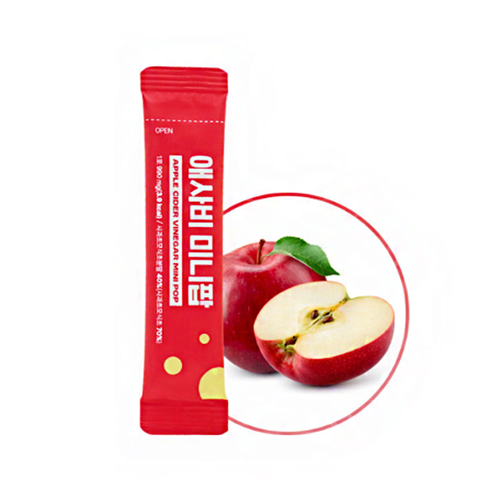 하루 한포 식후 애사비 미니팝 애플사이다비니거 사과 초모 990mg x 30포