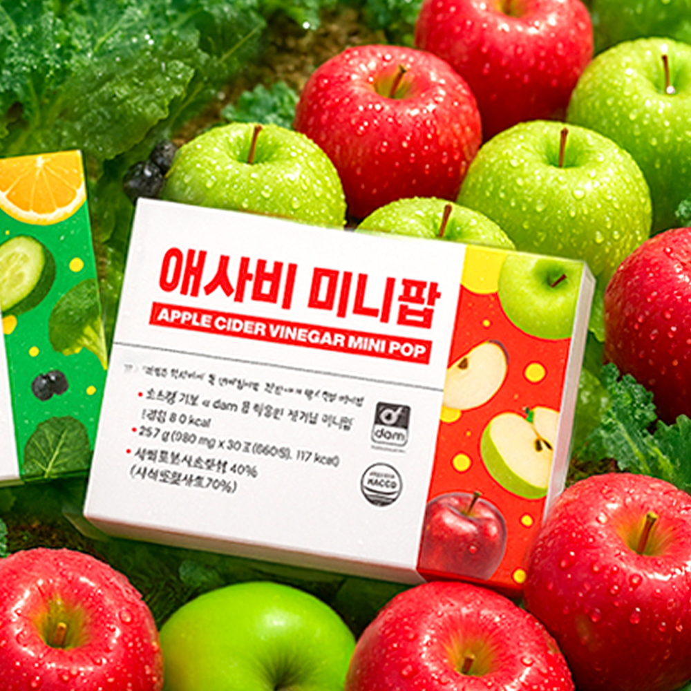 하루 한포 식후 애사비 미니팝 애플사이다비니거 사과 초모 990mg x 30포 대표이미지 섬네일