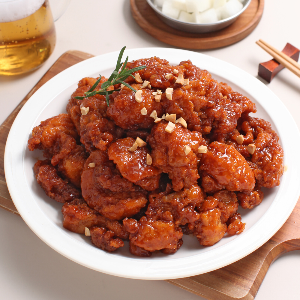 기영이숯불두마리치킨 옛날식 닭강정 500g 1/2/3/4팩 선택