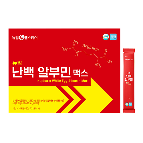 [뉴팜] 난백 알부민 맥스 15g x 30포 + 쇼핑백 대표이미지 섬네일