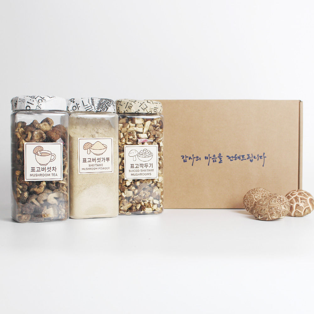 예산청년농부의 GAP 표고버섯 선물세트 3종 (110g~450g) 직접재배 무농약표고버섯원물