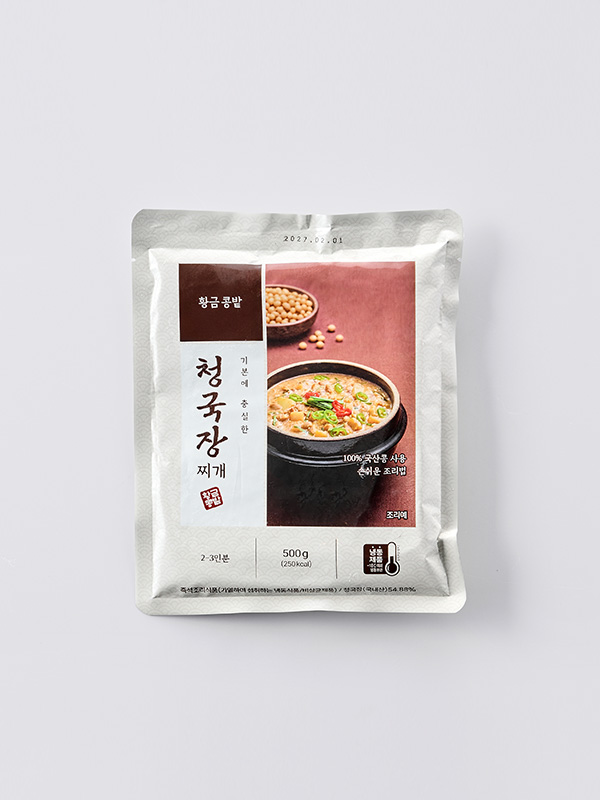 [맛보장]국산재료 100% 황금콩밭 청국장 찌개 500G