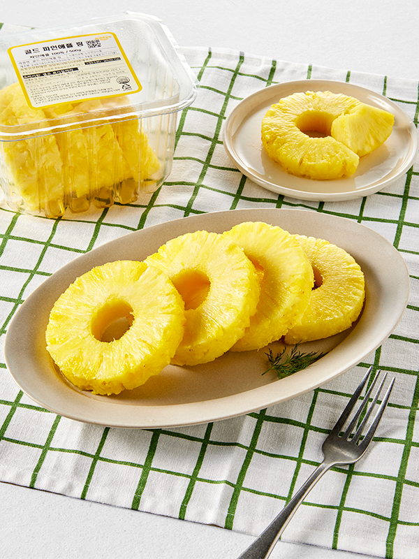 컷팅파인애플 원통