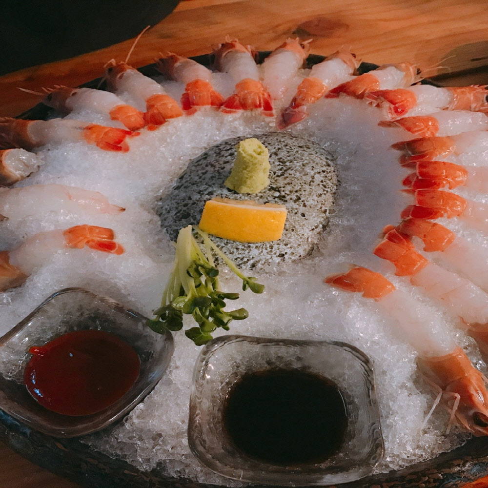 제주,여수 인근조업 횟감용 딱새우 회 150g 크기 별