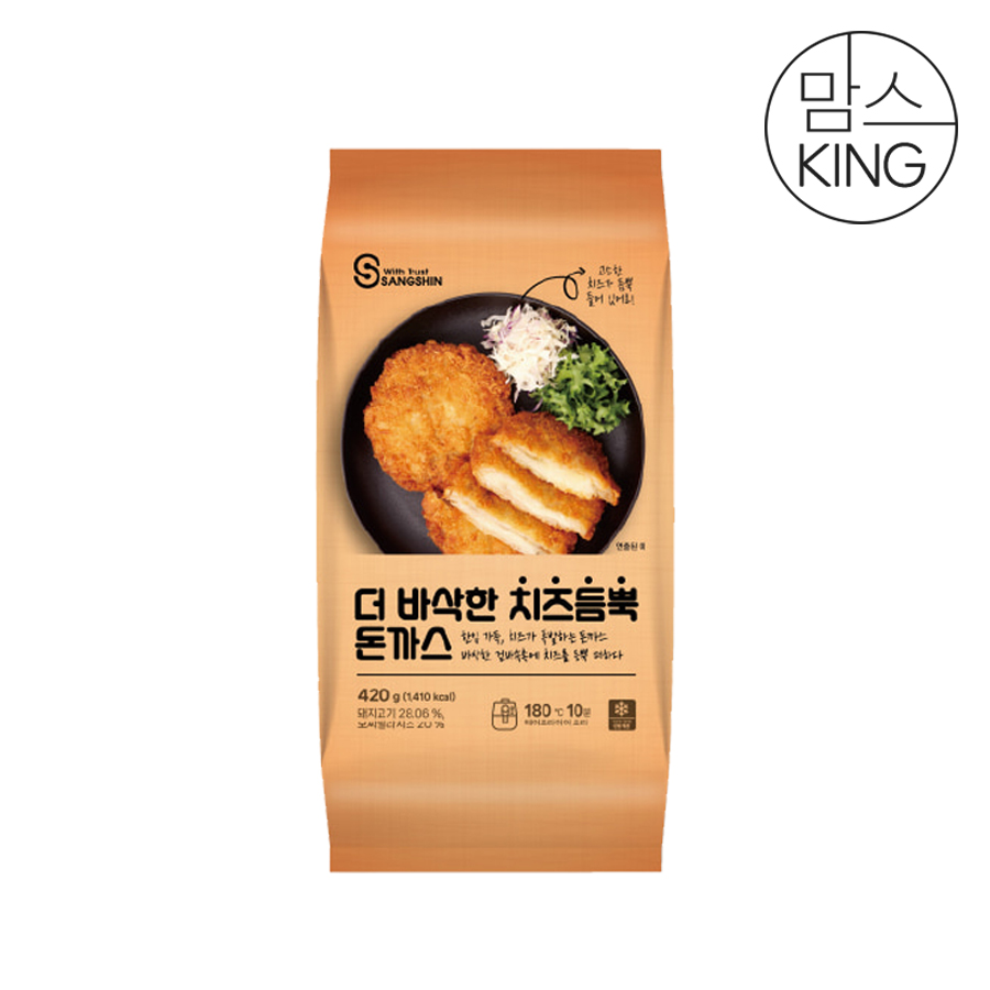 [맘스킹] 상신 돈까스 더 바삭한 치즈듬뿍 돈까스 420g