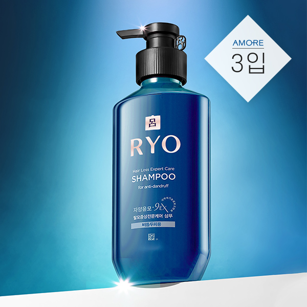 [1+1+1] 려 자양윤모 9EX 탈모증상전문케어 샴푸 비듬두피용 400ml