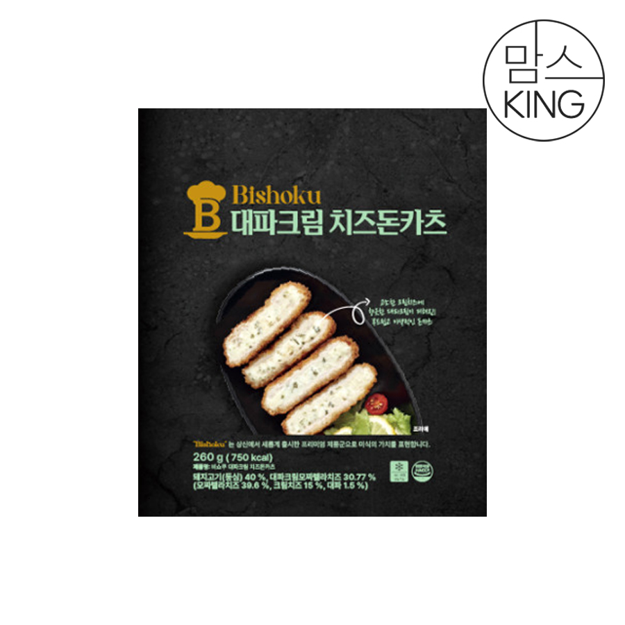 [맘스킹] 상신 돈까스 유탕 비쇼쿠 대파크림 치즈돈카츠 260g 대표이미지 섬네일