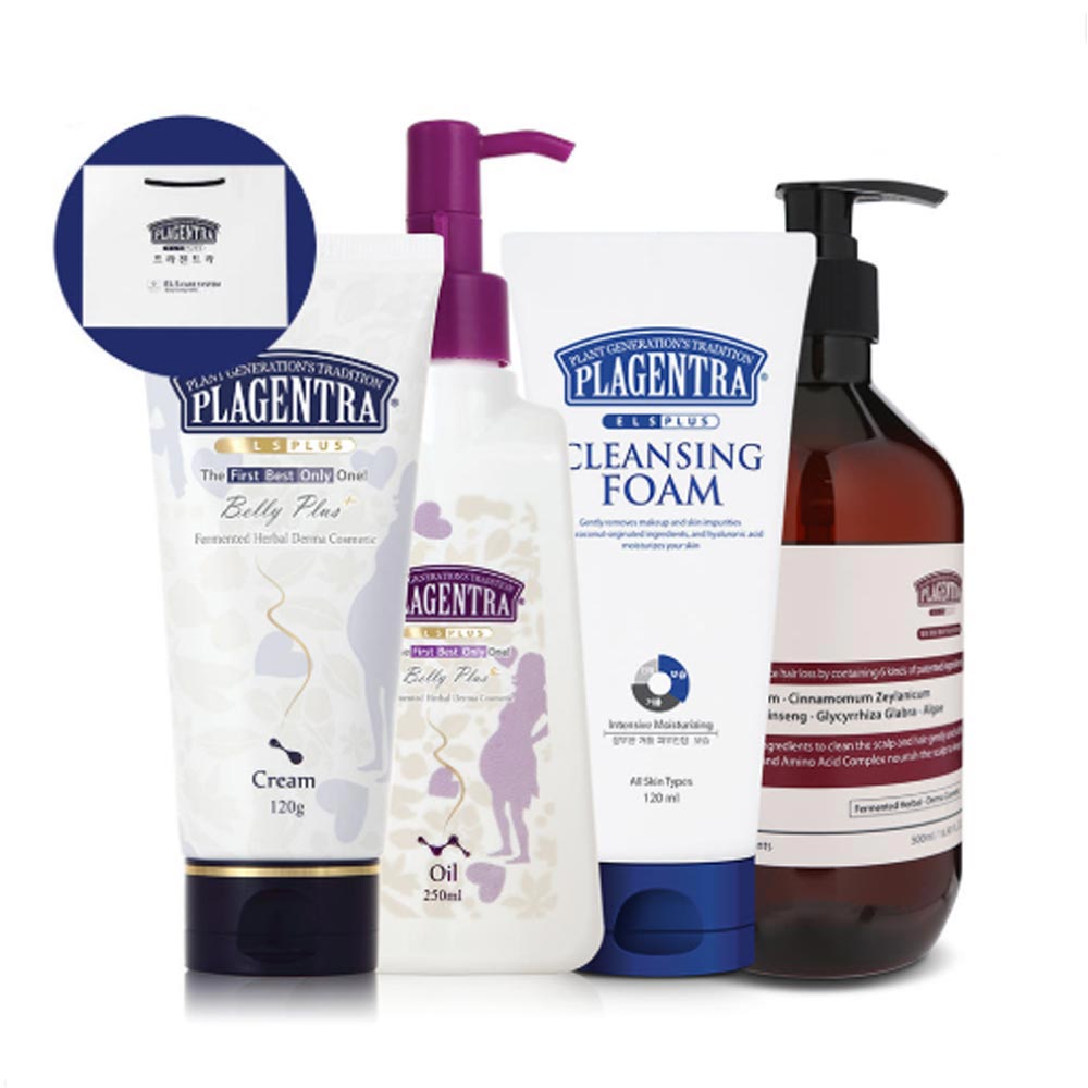 프라젠트라 예비맘 4종 세트(튼살크림120g+튼살오일+무향폼클렌징+탈모샴푸)