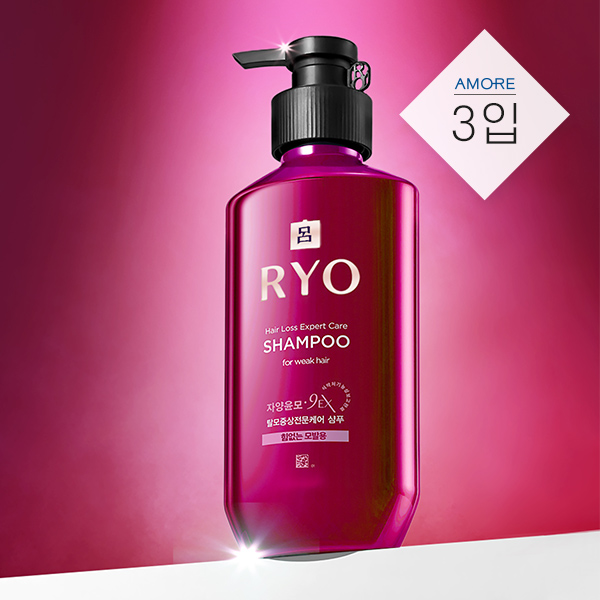 [1+1+1] 려 자양윤모 9EX 탈모증상전문케어 샴푸 힘없는 모발용 400ml