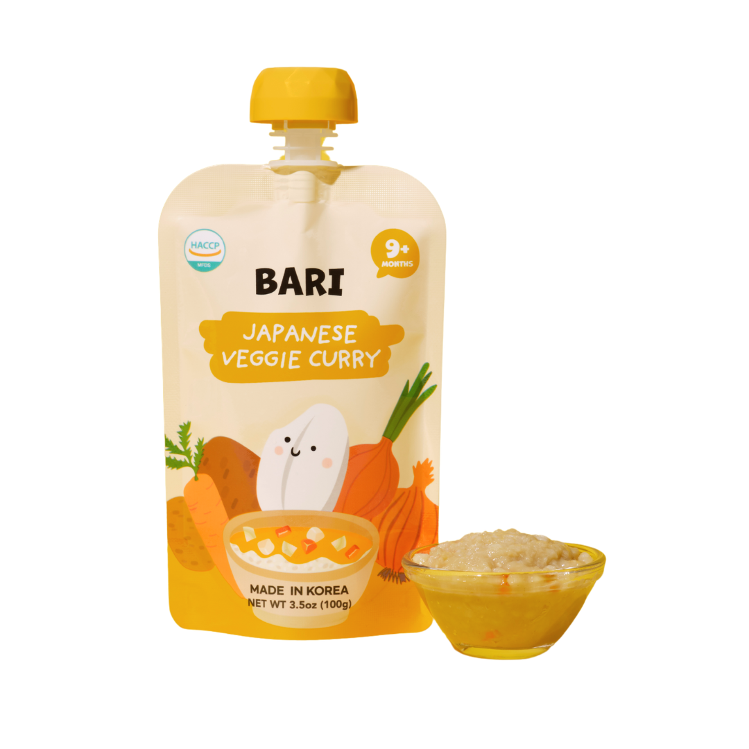 BARI 바리 실온이유식 야채카레라이스 완료기 9개월부터 (100g 파우치, 1/3/5/10개 묶음)