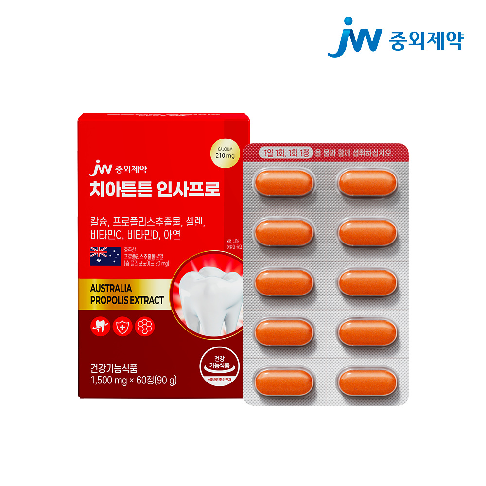 JW중외제약 치아튼튼 인사프로 1500mg 60정