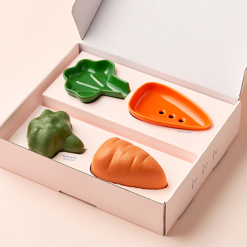 동구밭 x 폴라앳홈 베지 워싱바 트레이 세트