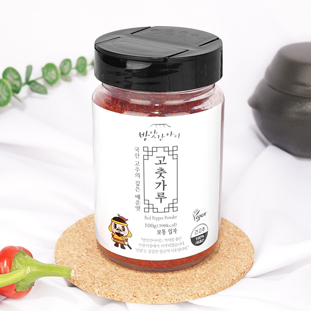 방앗간아이 국산 비건고춧가루 100g HACCP 용기포장