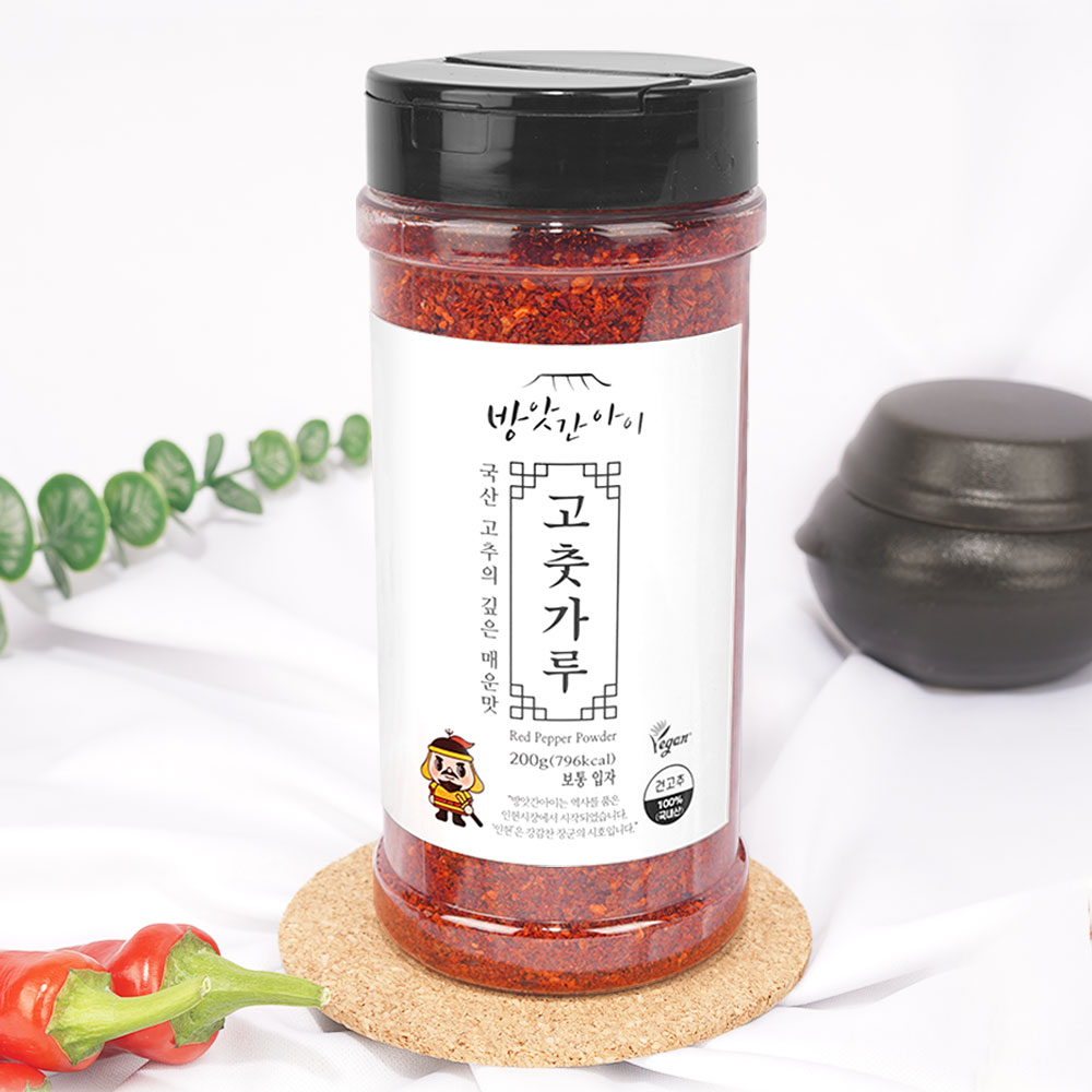 방앗간아이 국산 비건고춧가루 200g HACCP 용기포장