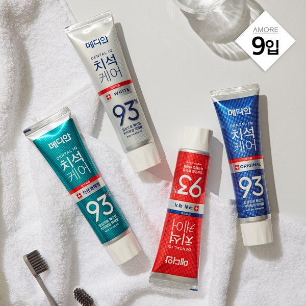 메디안 치석케어 치약 120g 9입 (4종 택1)