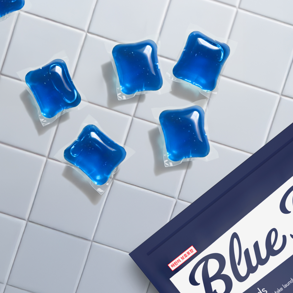 [더마테스트인증/비건]블루포인트_캡슐세탁세제 100개 (일반/드럼겸용/실내건조)