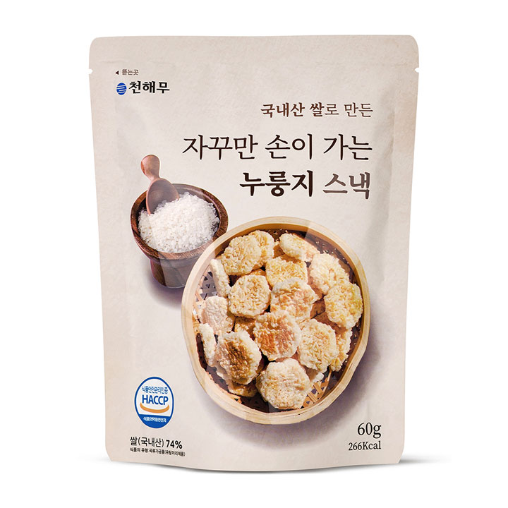천해무 누릉지스낵 60g 우리쌀로 만든 누릉지