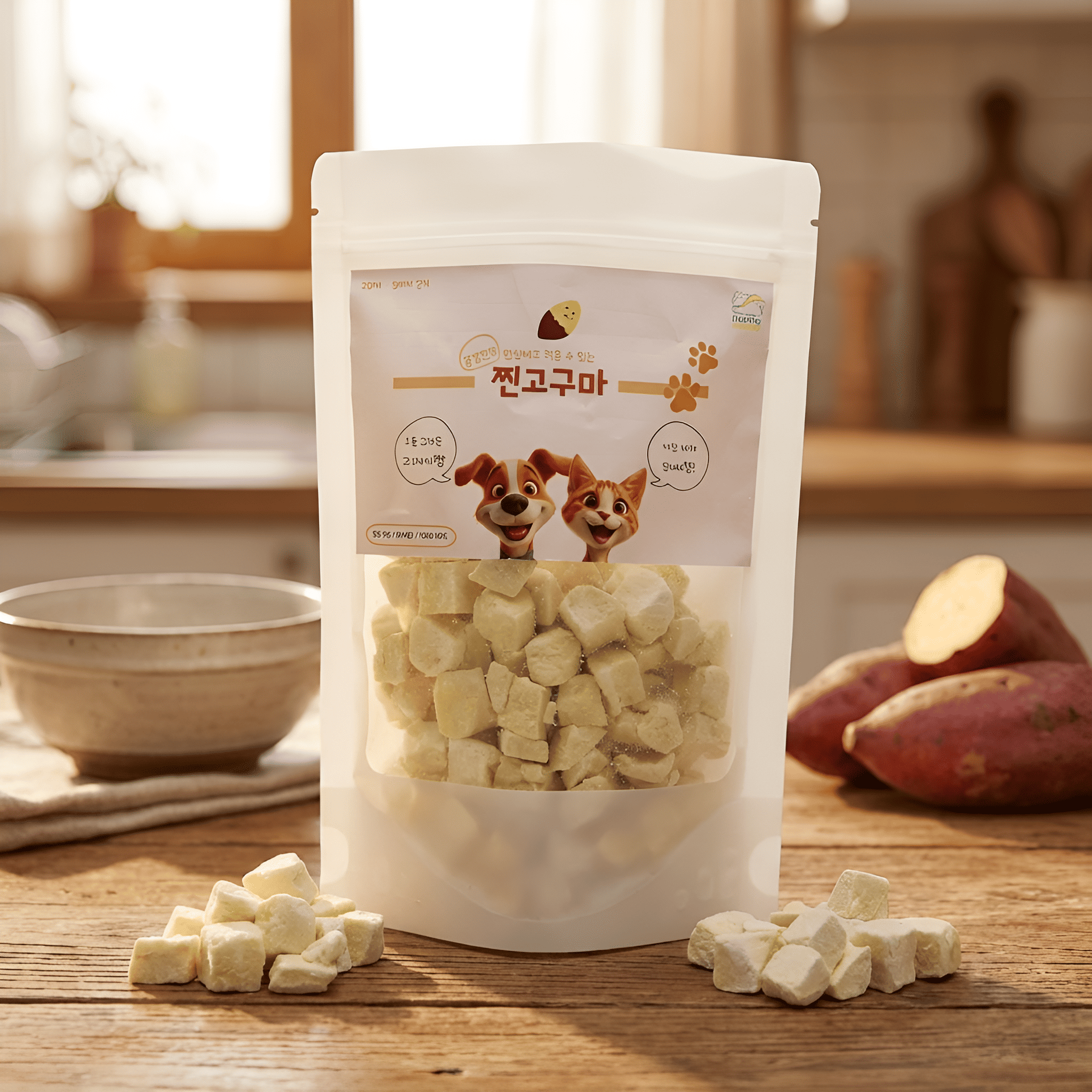 헬시하이펫 고양이 강아지 동결건조 간식 찐 고구마, 50g,1개