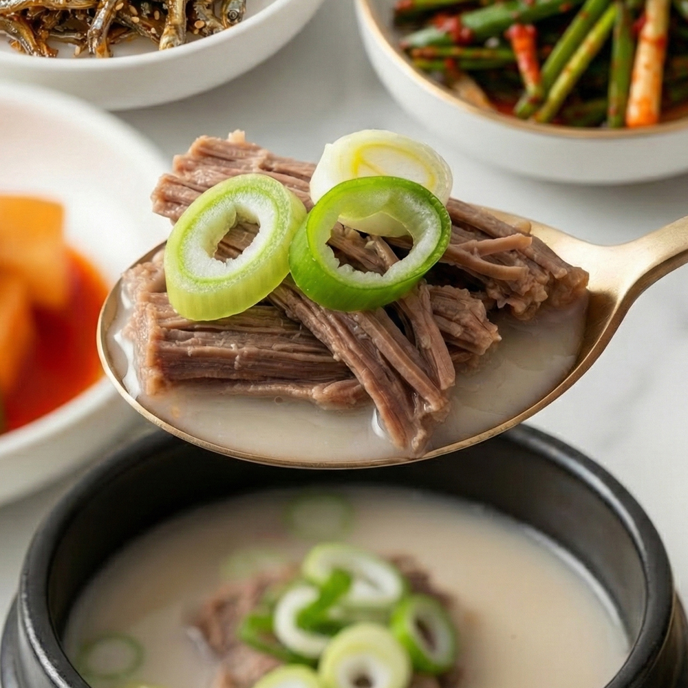 육질이 연하고 부드럽고 잡내없는 무항생제 한우고기곰탕