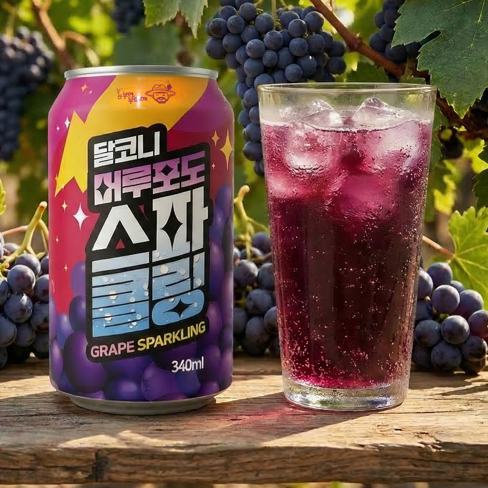 청량하고 시원하게 즐기는 달코니 머루포도 스파클링 대표이미지 섬네일
