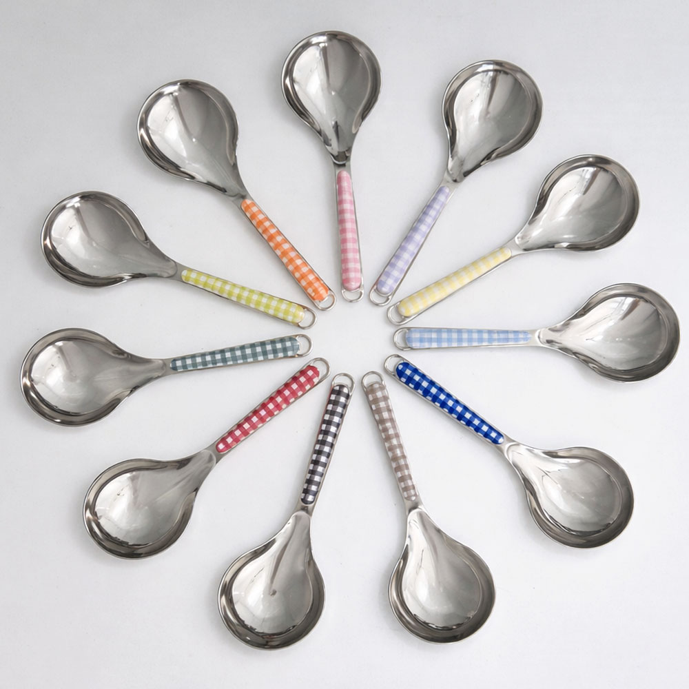 이태리 네바 테이블 린넨 체크 미니 국자 1P