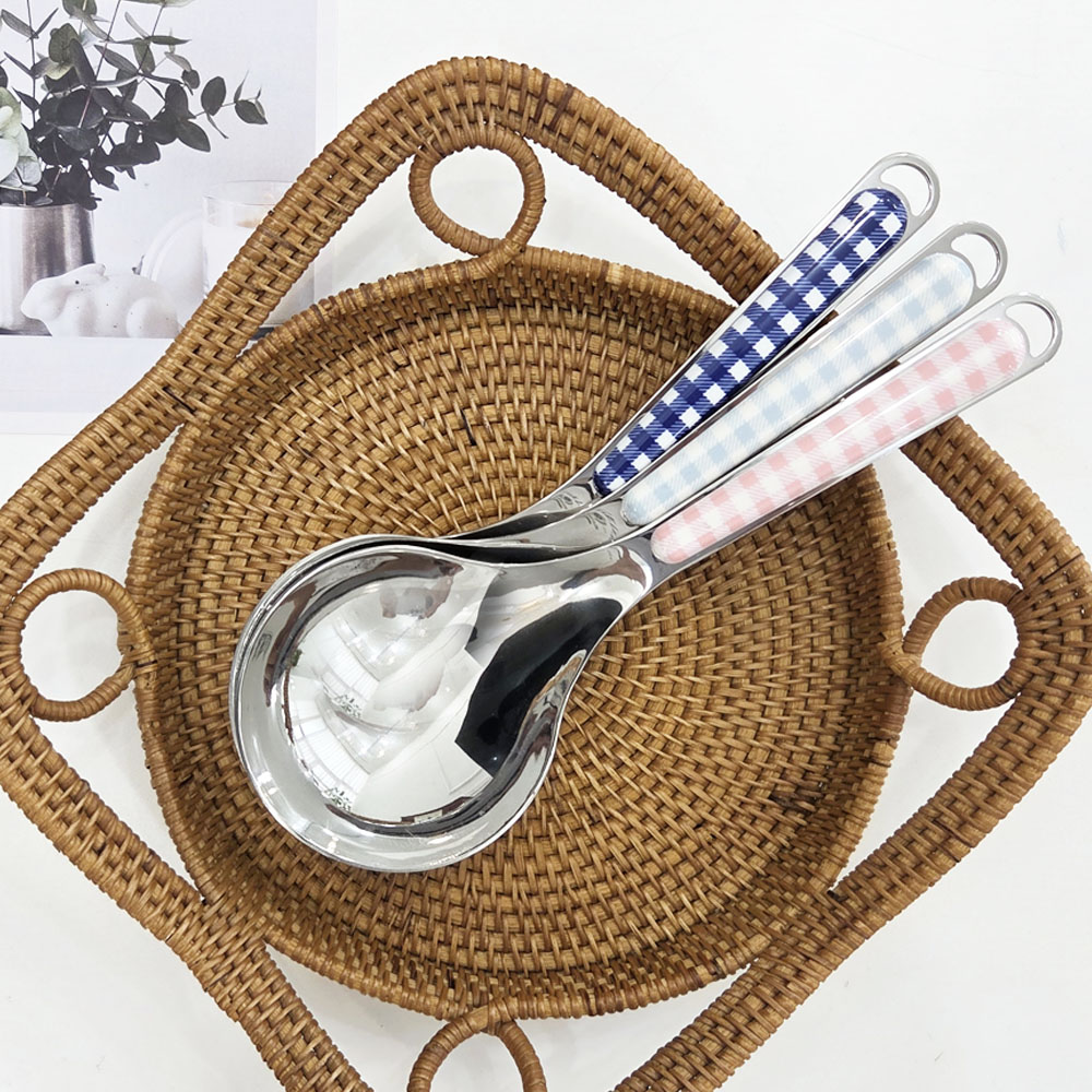 이태리 네바 테이블 린넨 체크 미니 국자 1P 대표이미지 섬네일