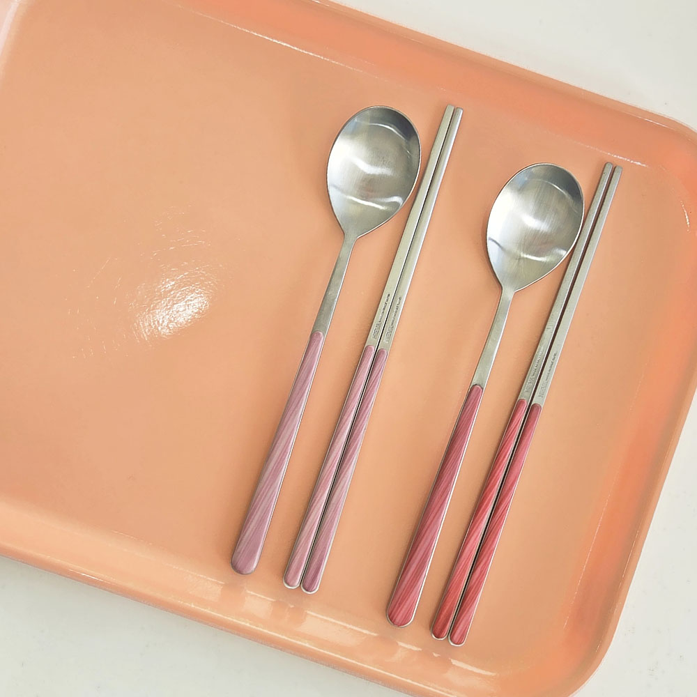 이태리 네바 마블 한식 수저 1인조 8color