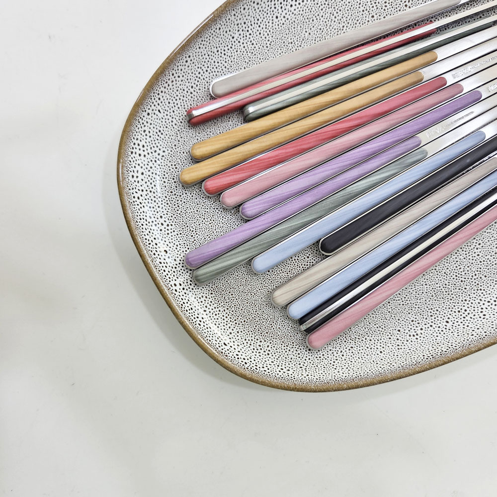 이태리 네바 마블 한식 수저 1인조 8color