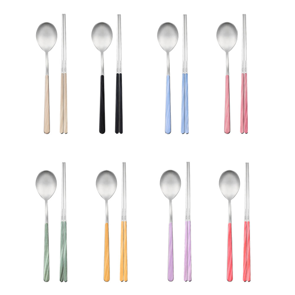 이태리 네바 마블 한식 수저 1인조 8color 대표이미지 섬네일